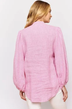 Women Alessandra Charade Shirt - Pink Houndstooth