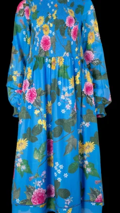 Women Alessandra Jade Cotton Silk Dress - Periwinkle  Aria