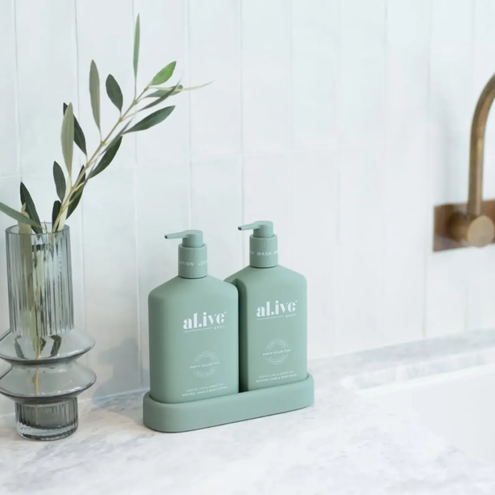Al.ive Wash & Lotion Duo - Kaffir Lime & Green Tea