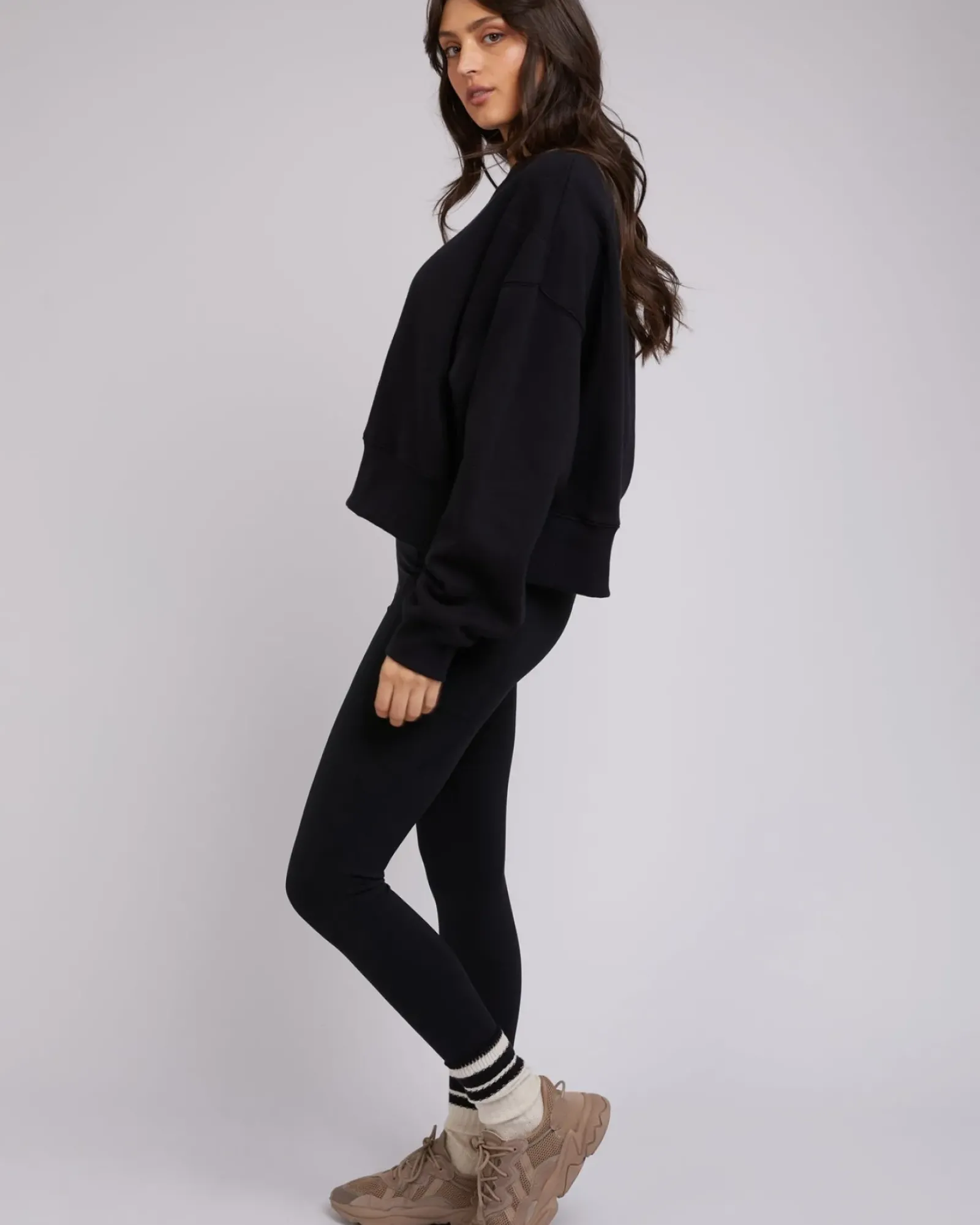 Women All About Eve Active Tonal Sweater - Black
