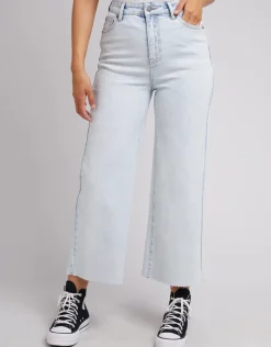 Women All About Eve Charlie High Rise Wide Leg Jean - Bleach Denim