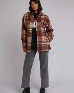 Women All About Eve Hilary Check Shacket