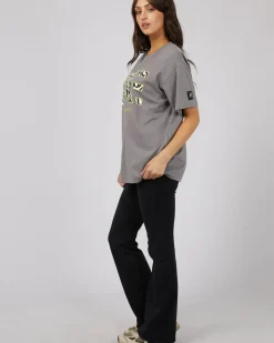 Women All About Eve Parker Active Tee - Charcoal