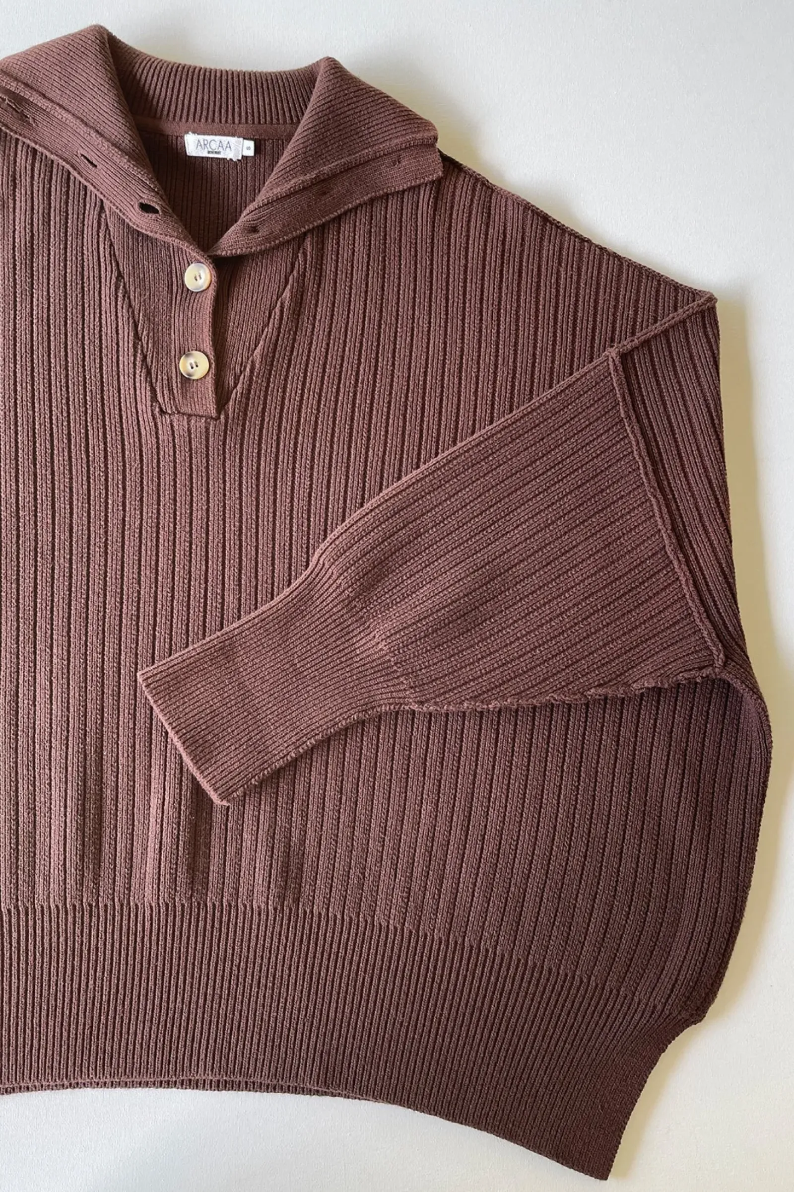 Women ARCAA Margo Button Up Sweater - Chocolate