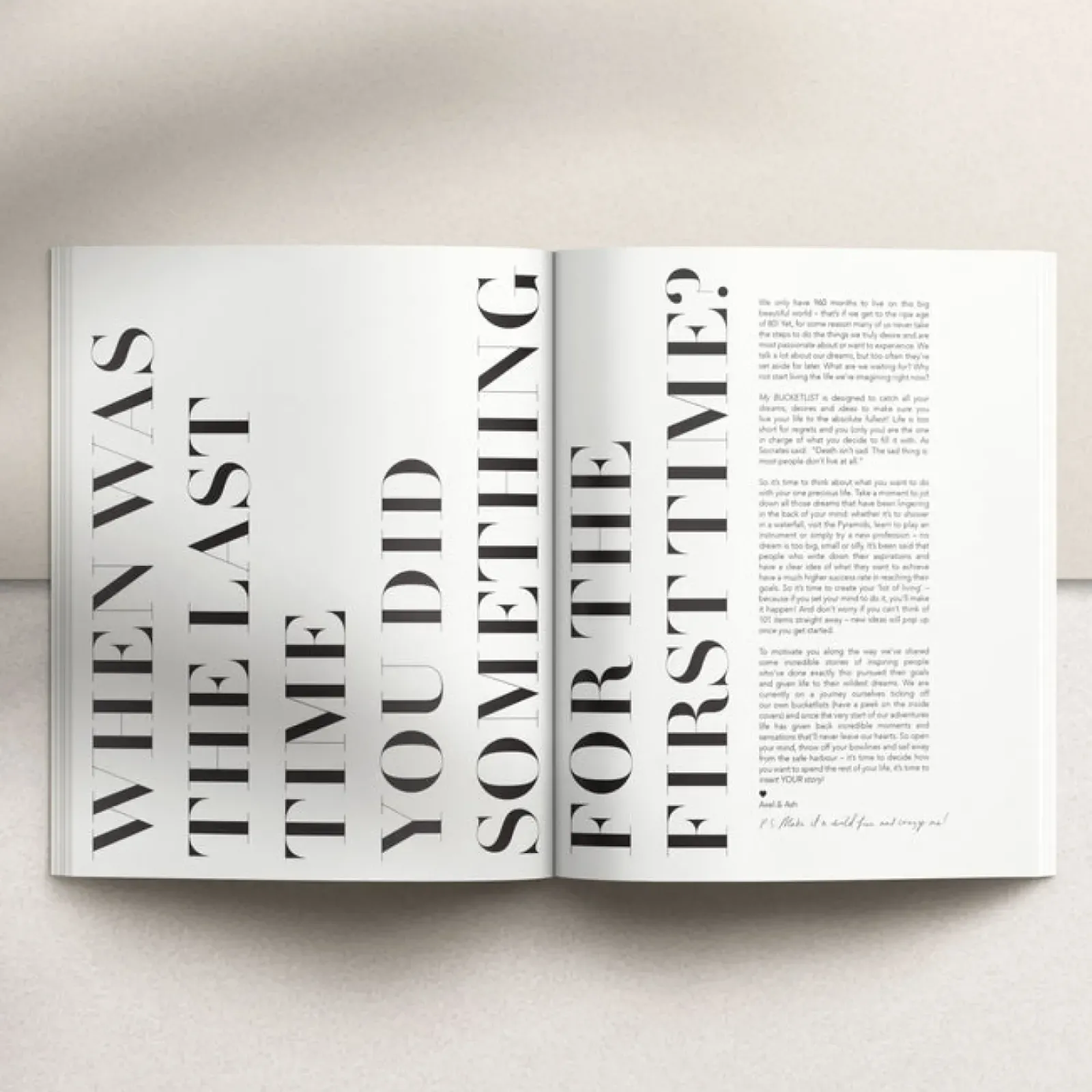 Axel and Ash Axel & Ash - My Bucket List Oat