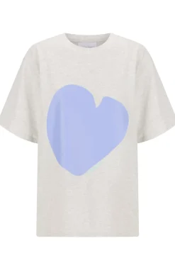 Women Cartel & Willow Cartel & Willow Cornflower Heart Tee - Marle/Cornflower