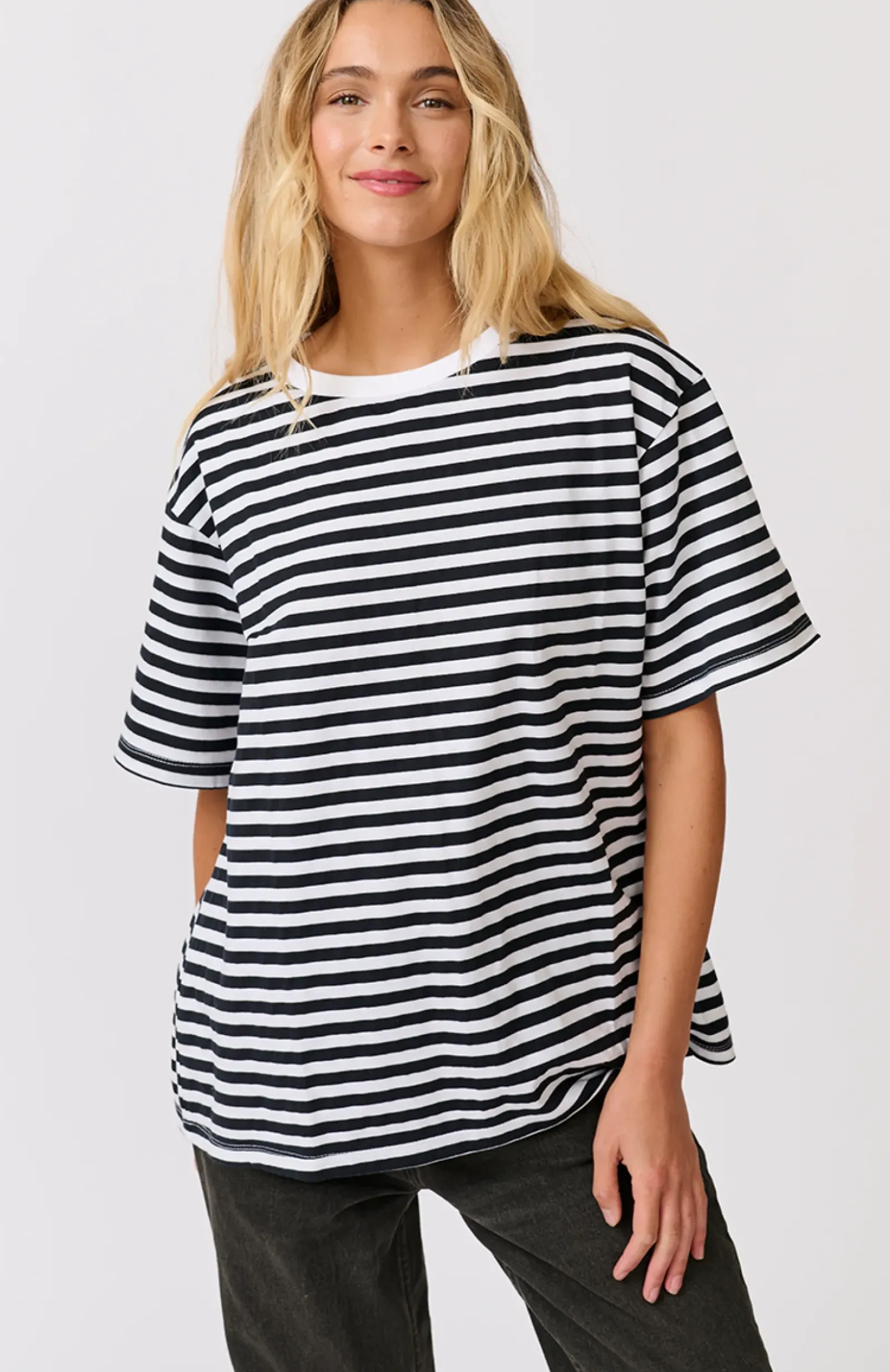 Women Cartel & Willow Cartel & Willow Marlie Tee - Black/White Stripe