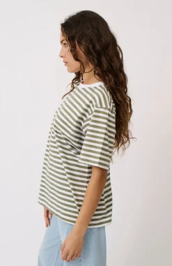 Women Cartel & Willow Cartel & Willow Sophie Tee - Palm Stripe