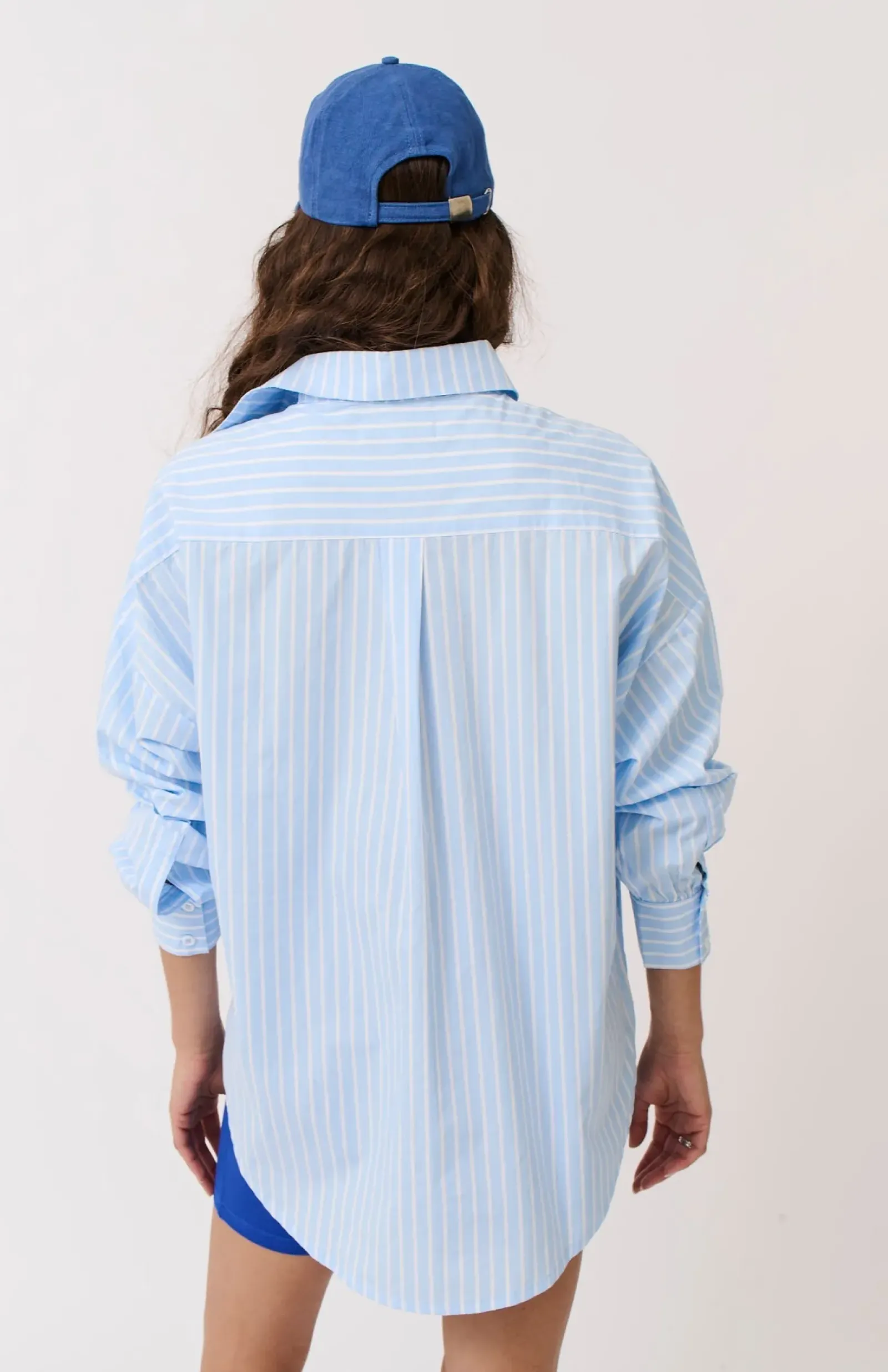 Women Cartel & Willow Cartel & Willow Tammy Shirt - Aqua Stripe