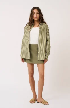 Women Cartel & Willow Cartel & Willow Tammy Shirt - Palm Stripe