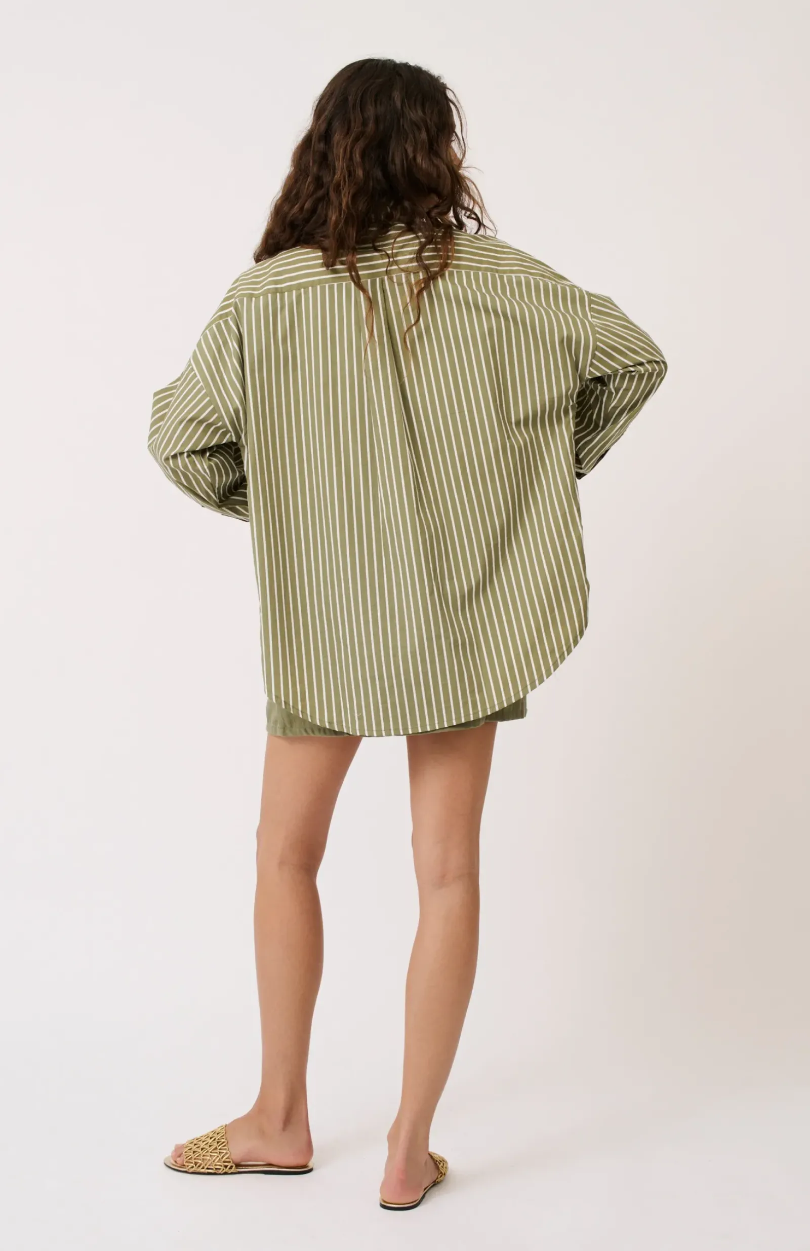 Women Cartel & Willow Cartel & Willow Tammy Shirt - Palm Stripe