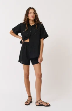 Women Cartel & Willow Cartel & Willow Tully Shirt - Black Broderie