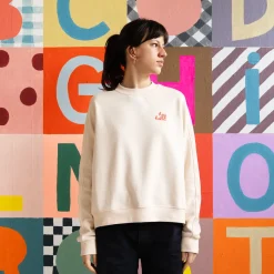 Women Castle and Things Hey Hello Box Sweater - Cream