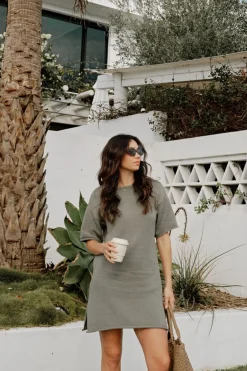 Women Ceres Life Boxy Knit Dress - Moss Green