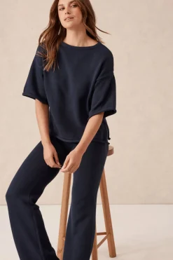 Women Ceres Life Boxy Knit Tee- Navy