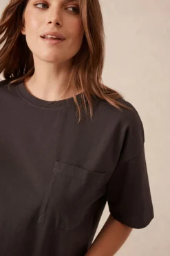 Women Ceres Life Boxy Pocket Tee- Phantom