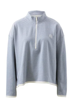 Women Ceres Life Boxy Zip Sweat - Moonlight Fine Stripe