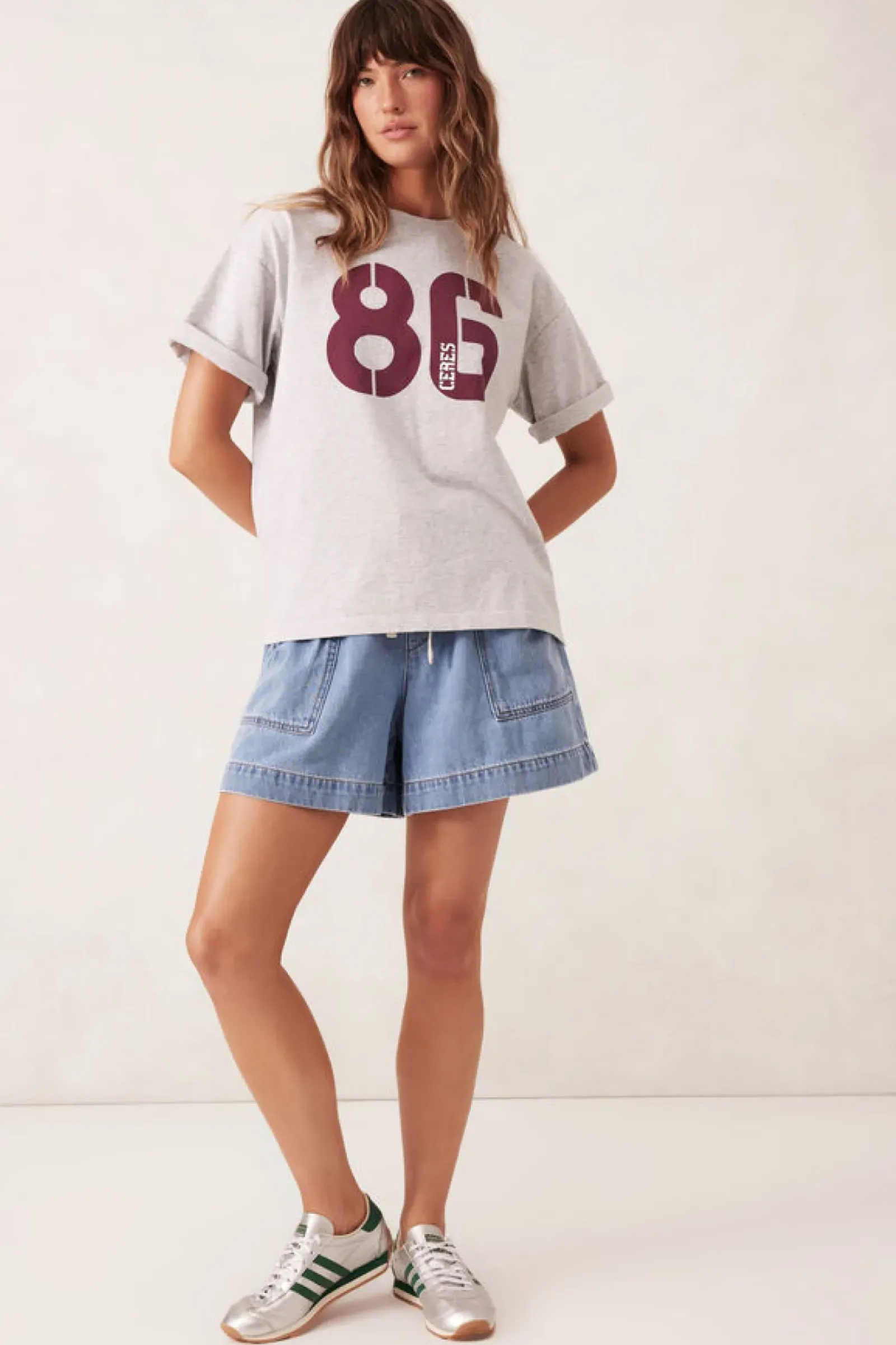 Women Ceres Life Boyfriend Tee- Cloud Marle/Ceres 86