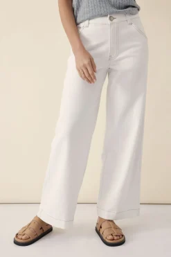 Women Ceres Life Classic Wide Leg Jean - Fresh Ecru