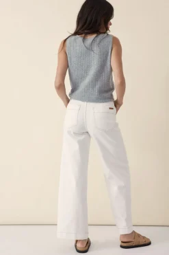 Women Ceres Life Classic Wide Leg Jean - Fresh Ecru