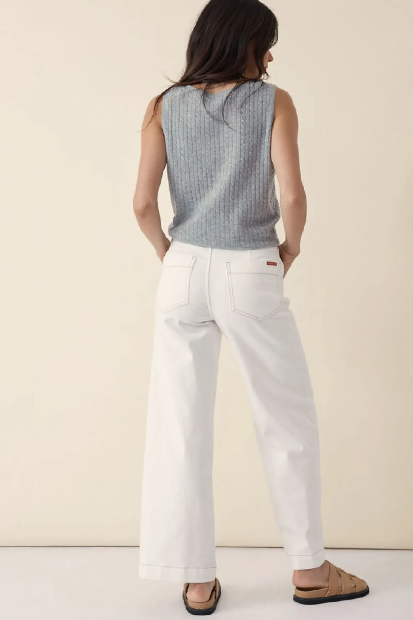 Women Ceres Life Classic Wide Leg Jean - Fresh Ecru