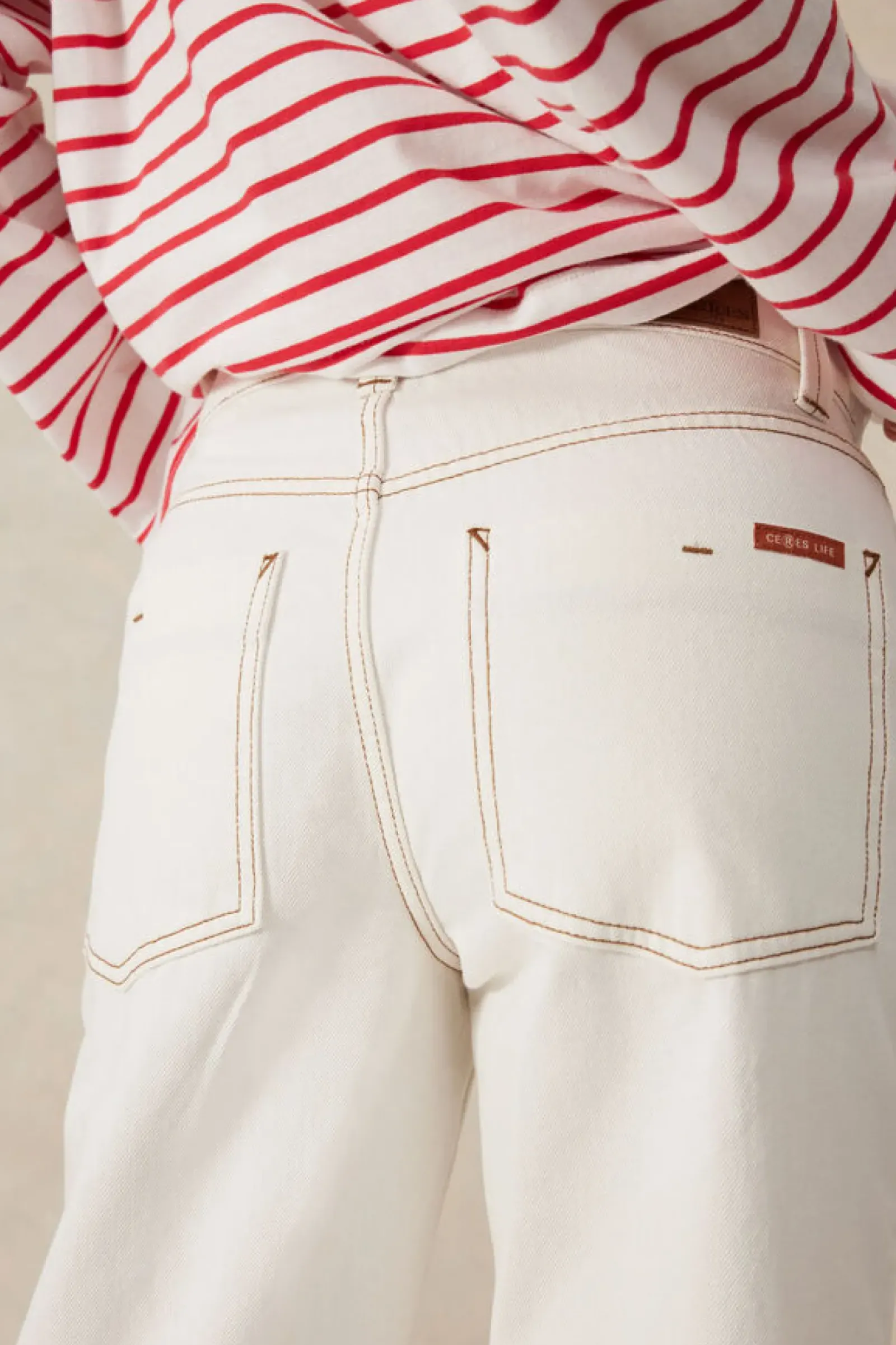 Women Ceres Life Crop Frenchie Jean - Fresh Ecru