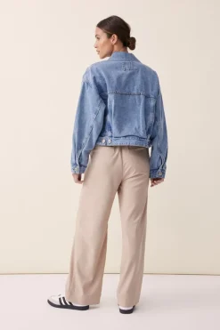 Women Ceres Life Cropped Denim Jacket - Vintage Blue