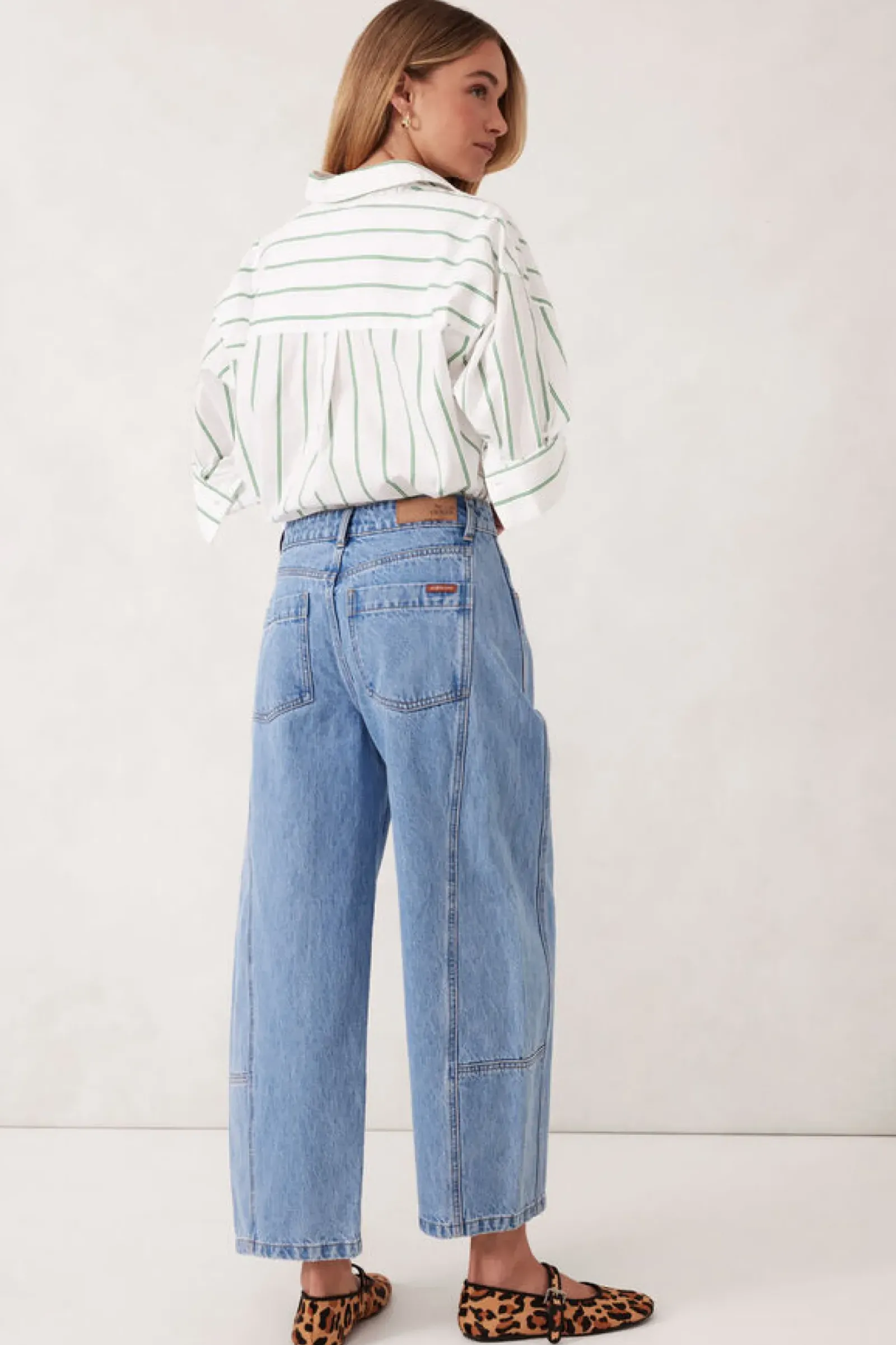 Women Ceres Life Darted Barrel Jean - Vintage Blue