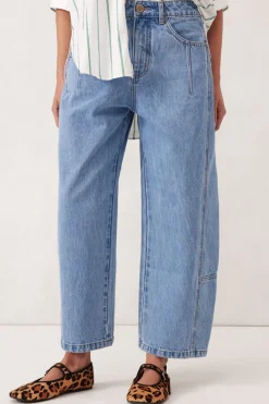 Women Ceres Life Darted Barrel Jean - Vintage Blue