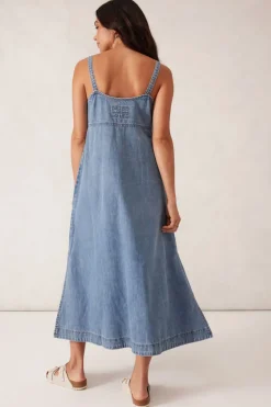 Women Ceres Life Denim Beach Dress - Worn Blue