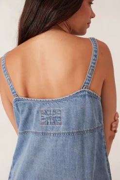 Women Ceres Life Denim Beach Dress - Worn Blue