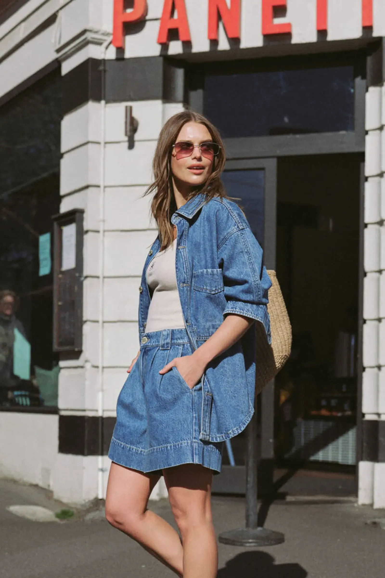 Women Ceres Life Denim Side Pocket Shacket - Fresh Indigo