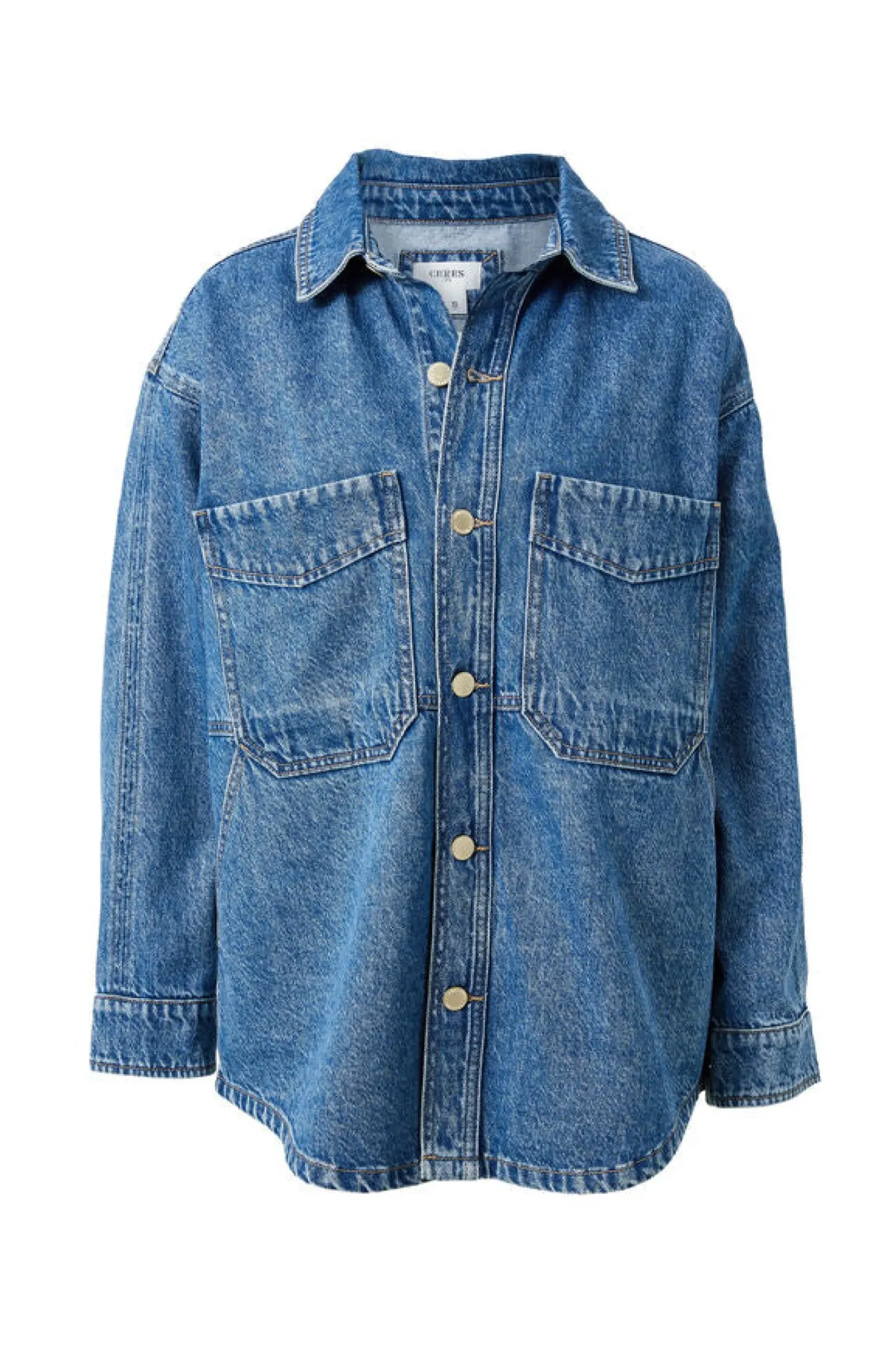 Women Ceres Life Denim Side Pocket Shacket - Fresh Indigo