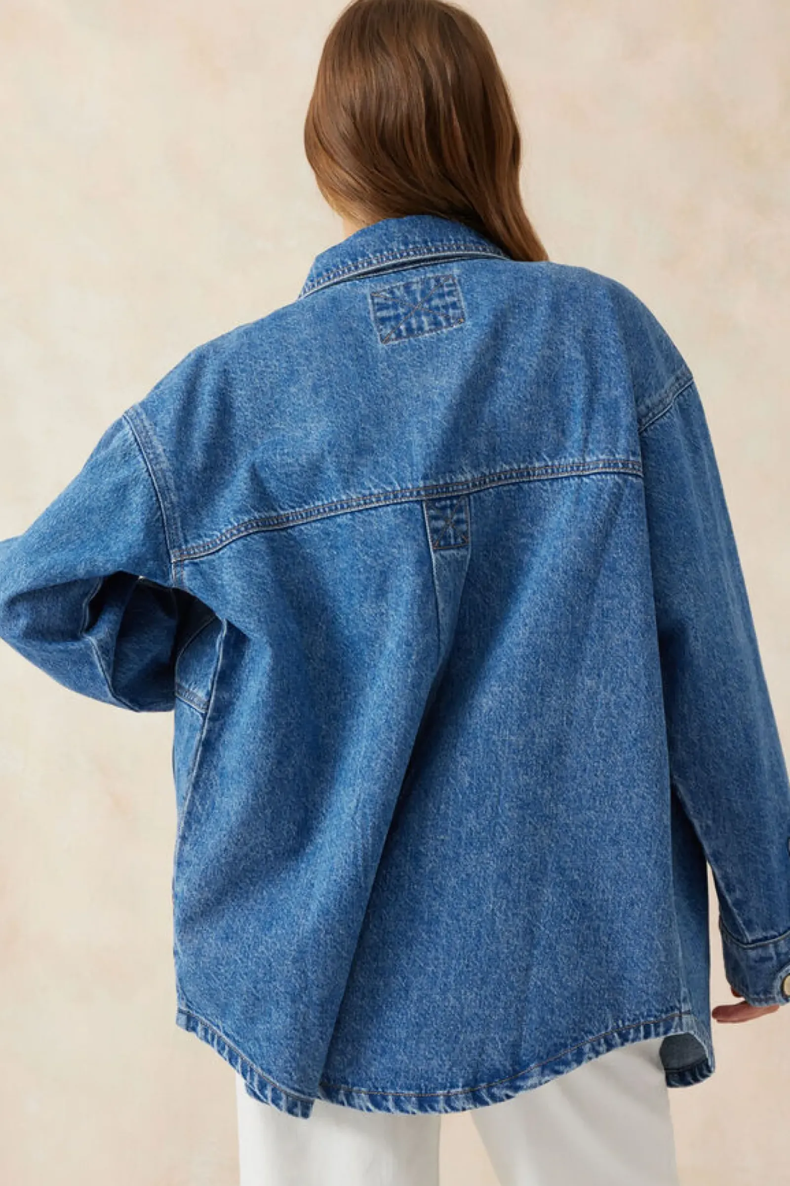 Women Ceres Life Denim Side Pocket Shacket - Fresh Indigo