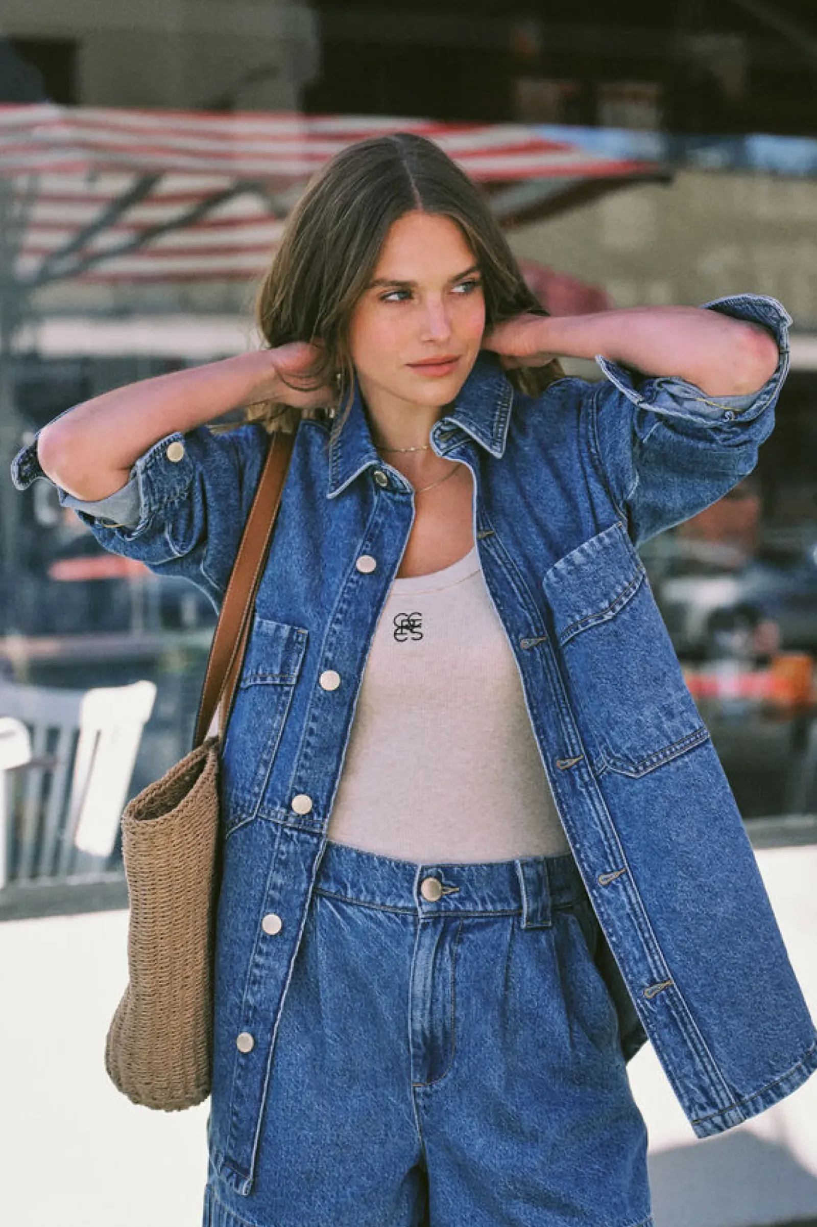 Women Ceres Life Denim Side Pocket Shacket - Fresh Indigo