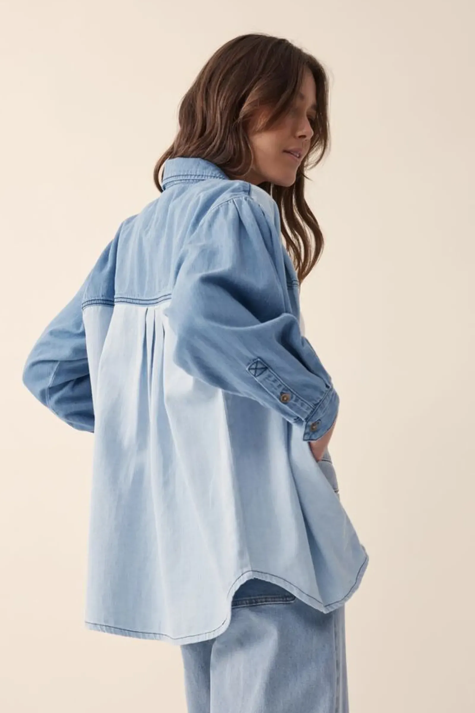 Women Ceres Life Long Sleeve Denim Shirt - Indigo