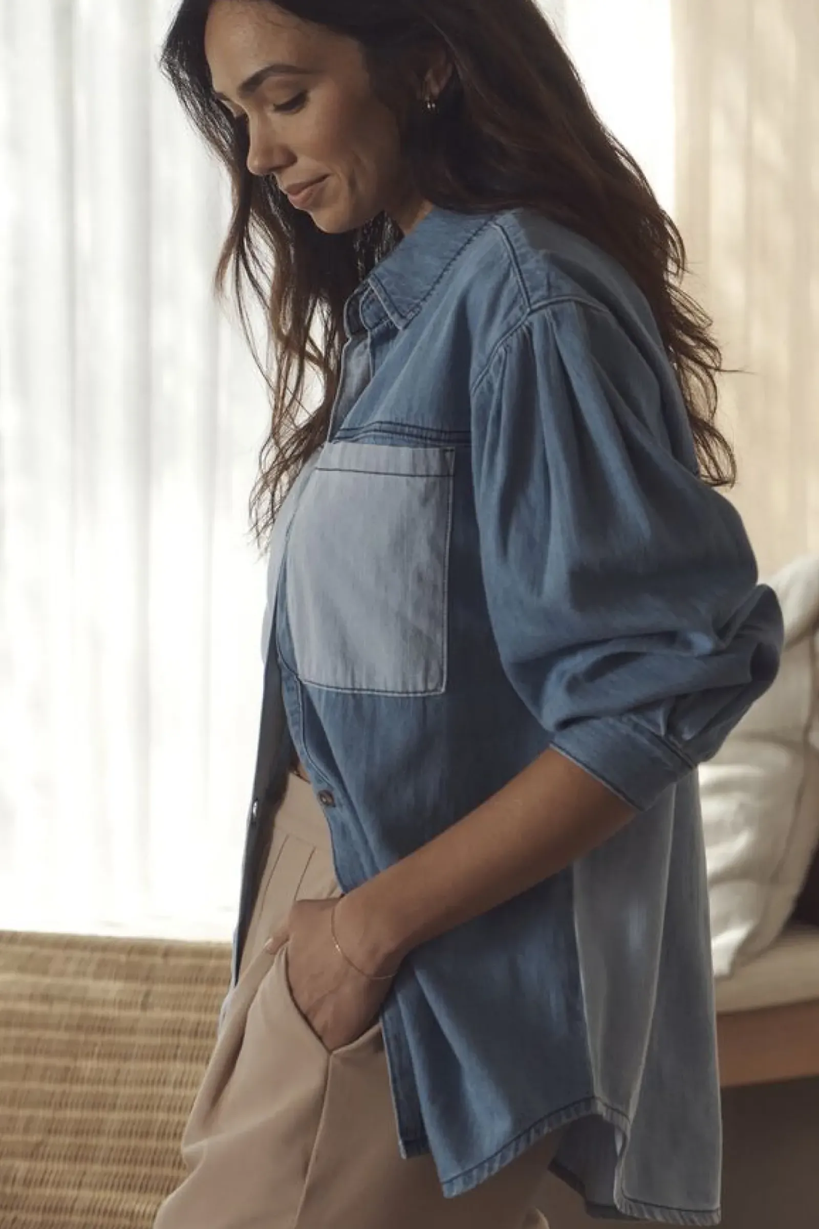 Women Ceres Life Long Sleeve Denim Shirt - Indigo