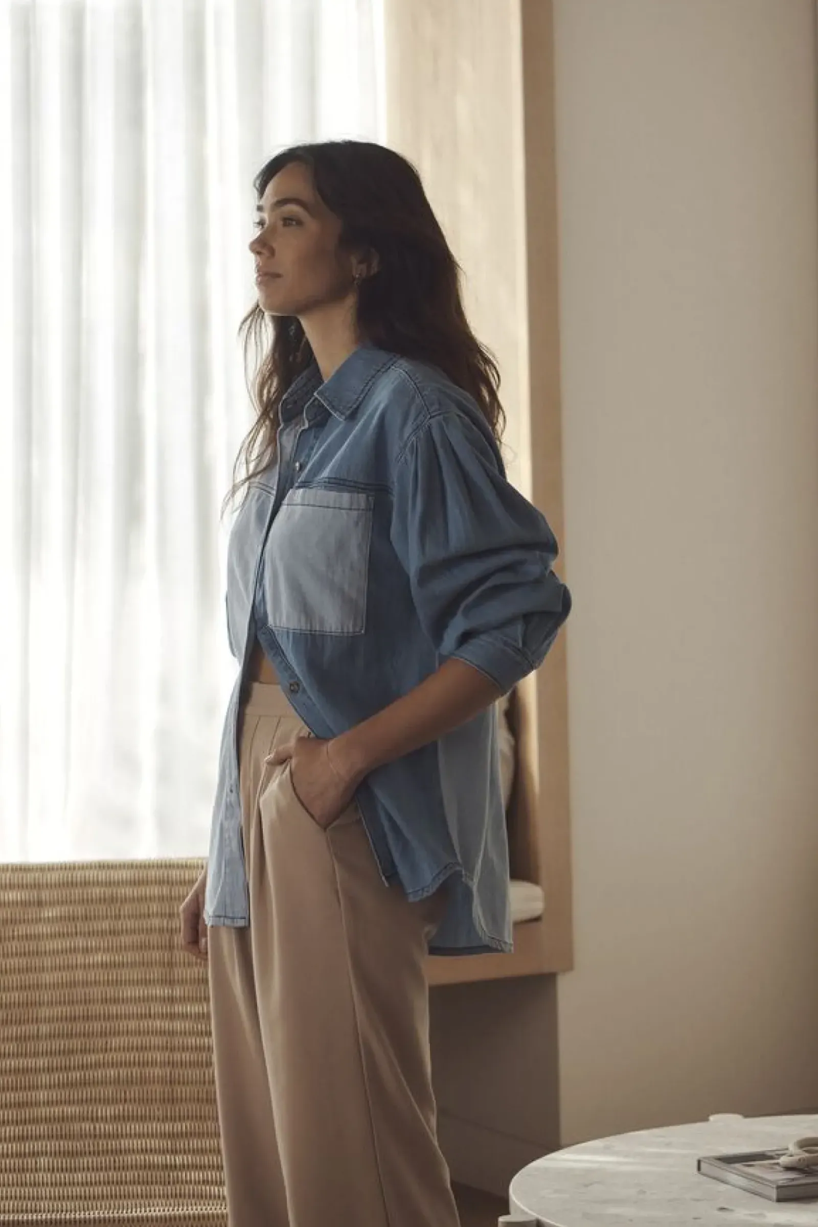 Women Ceres Life Long Sleeve Denim Shirt - Indigo