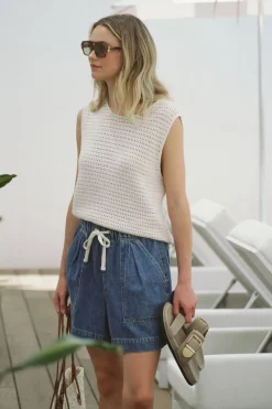 Women Ceres Life Mesh Knit Tank - Ecru