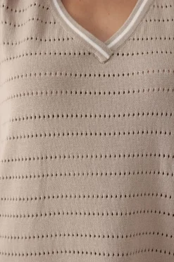 Women Ceres Life Pointelle Sleeveless Knit Dress - String