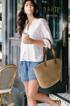 Women Ceres Life Relaxed Pocket Shirt- White