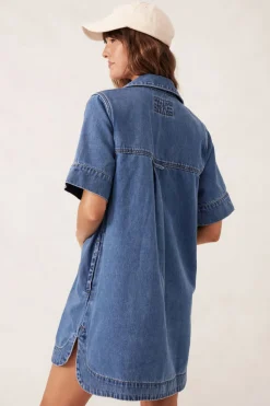 Women Ceres Life Relaxed Shirt Dress - Fresh Indigo