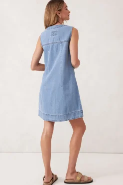 Women Ceres Life Seamed Mini Shift Dress - Vintage Blue