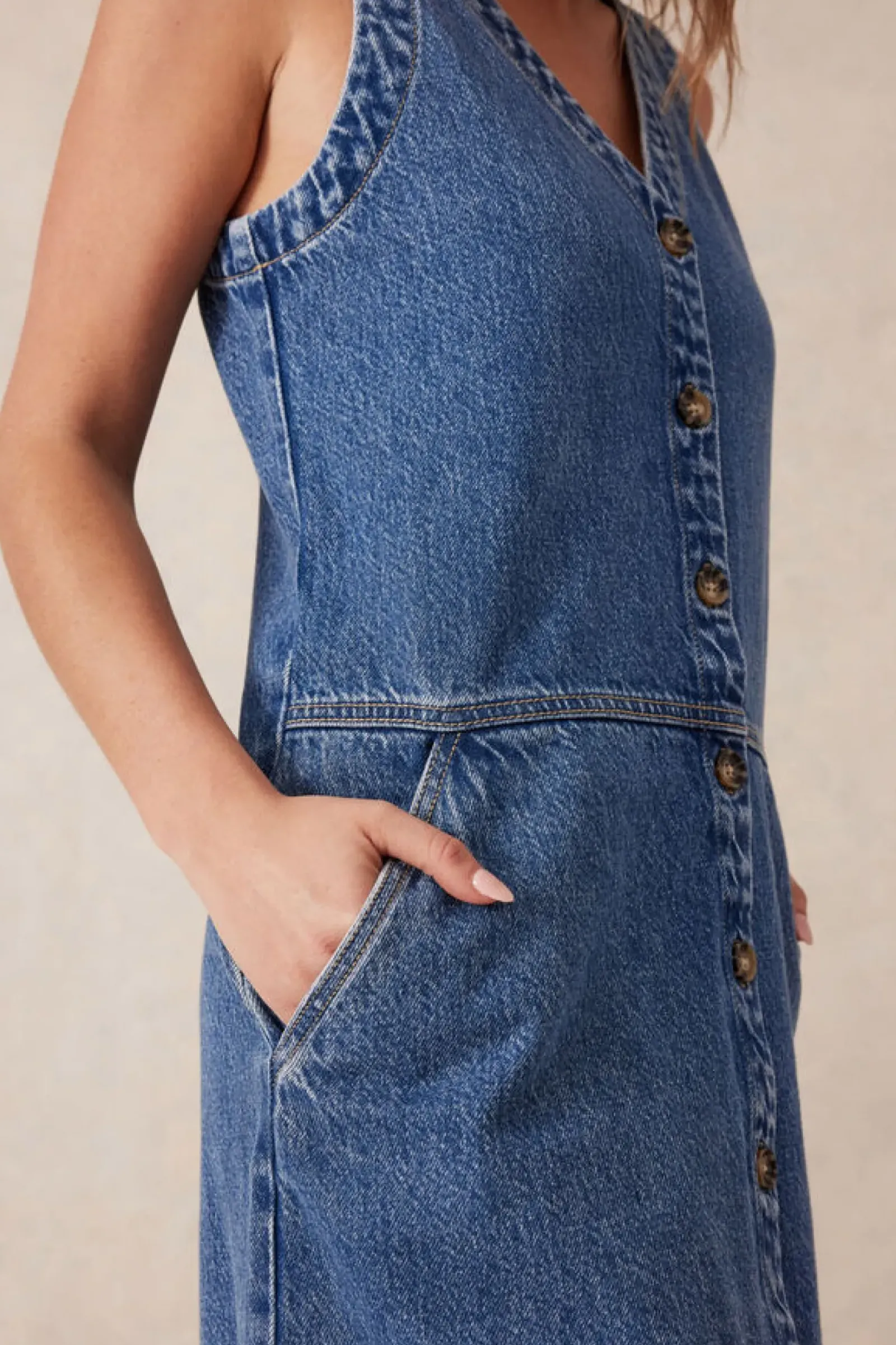 Women Ceres Life Side Pocket Mini Shift Dress - Fresh Indigo