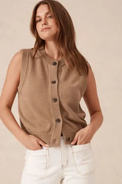 Women Ceres Life Sleeveless Cardi - Summer Taupe