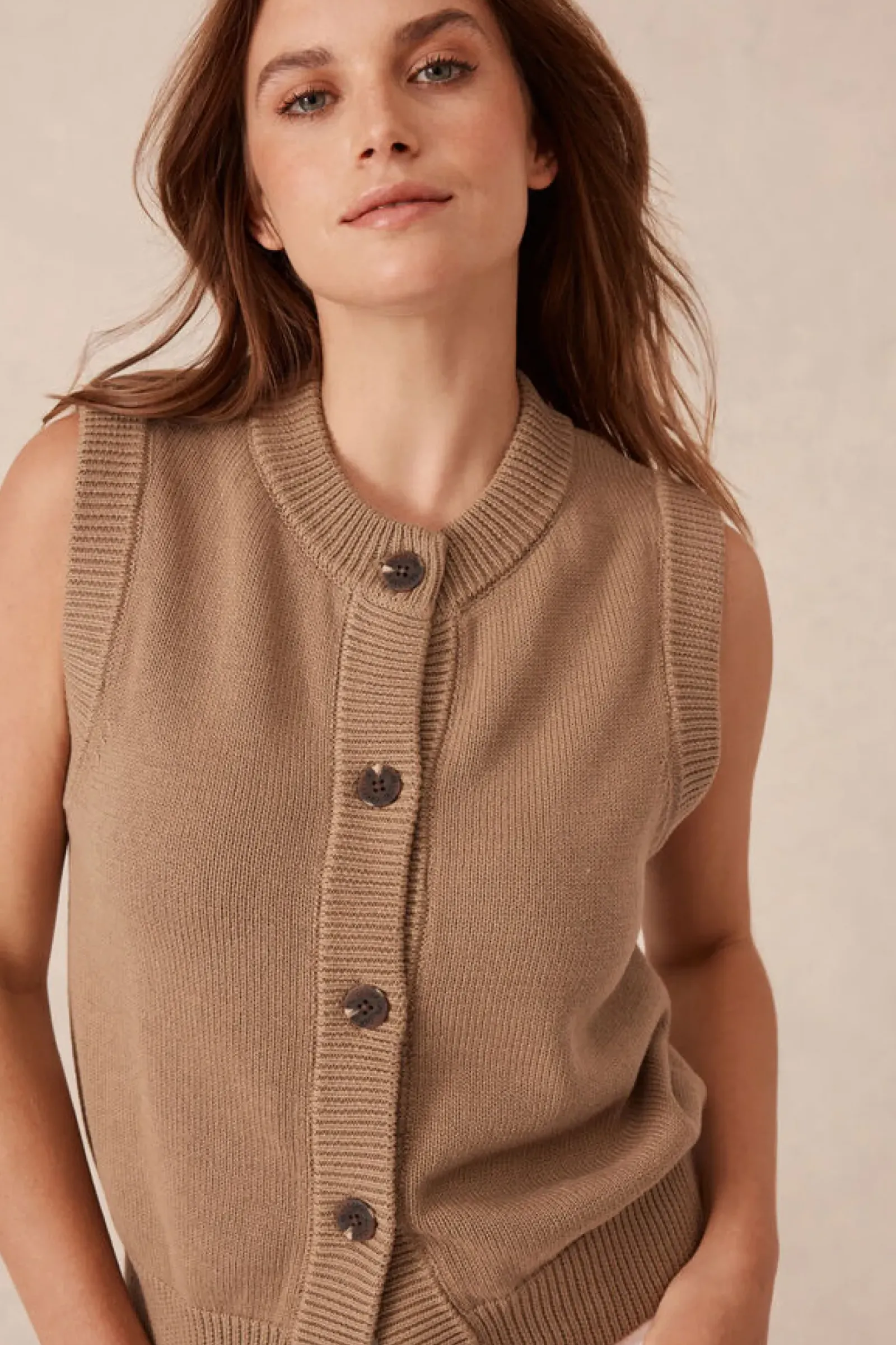 Women Ceres Life Sleeveless Cardi - Summer Taupe