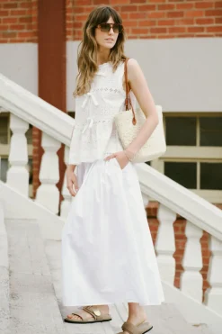 Women Ceres Life Sleeveless Tie Top - White