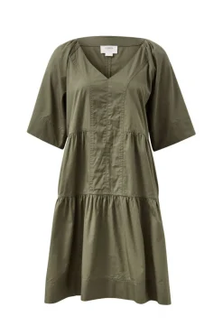 Women Ceres Life Tiered Poplin Mini Dress - Soft Olive