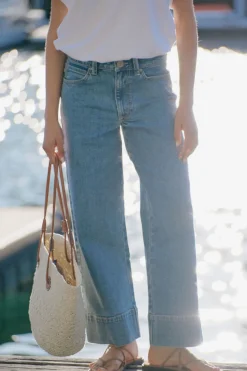 Women Ceres Life Wide Leg Crop Jean - Mid Indigo