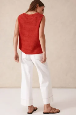 Women Ceres Life Wide Leg Crop Jean - Fresh Ecru